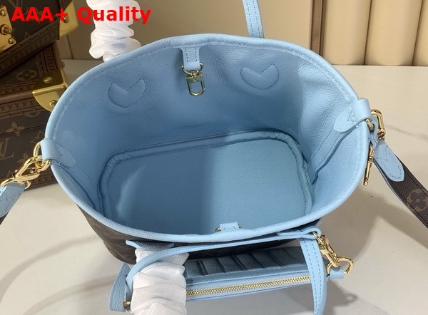 Louis Vuitton Neverfull Bandouliere Inside Out BB Monogram Sky Blue M28336 Replica