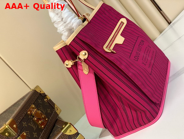 Louis Vuitton Neverfull Bandouliere Inside Out MM Monogram Rose Pondichery M12257 Replica