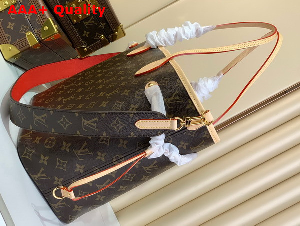 Louis Vuitton Neverfull Bandouliere Inside Out MM Monogram Rouge Sari M12096 Replica
