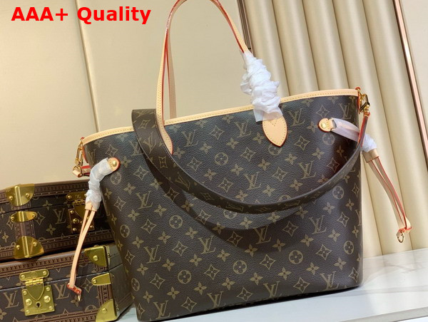 Louis Vuitton Neverfull Bandouliere Inside Out MM Monogram Rouge Sari M12096 Replica