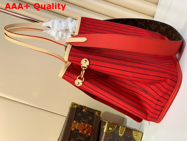 Louis Vuitton Neverfull Bandouliere Inside Out MM Monogram Rouge Sari M12096 Replica