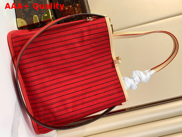 Louis Vuitton Neverfull Bandouliere Inside Out MM Monogram Rouge Sari M12096 Replica