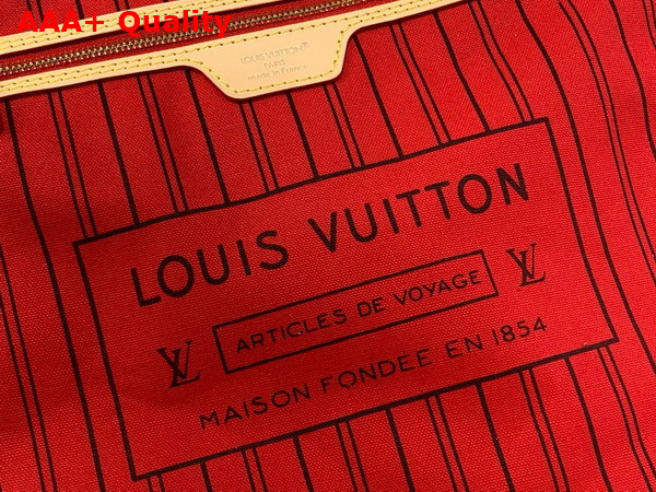 Louis Vuitton Neverfull Bandouliere Inside Out MM Monogram Rouge Sari M12096 Replica