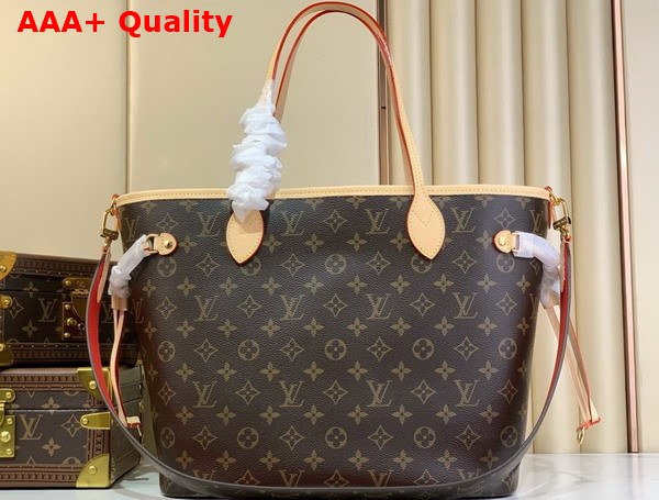 Louis Vuitton Neverfull Bandouliere Inside Out MM Monogram Rouge Sari M12096 Replica
