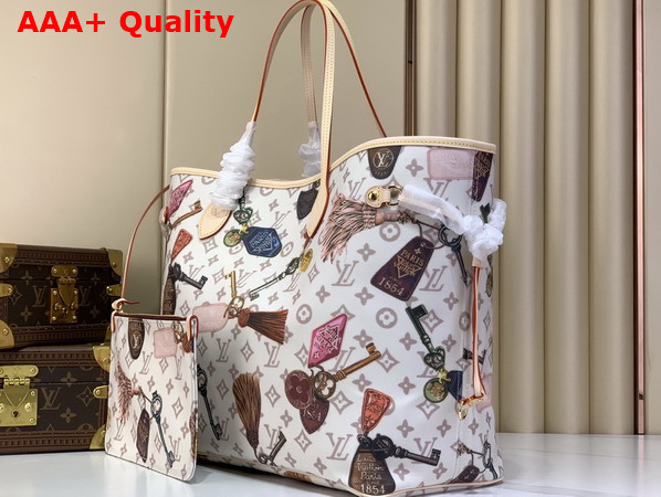 Louis Vuitton Neverfull GM Getaway Linen and Coated Canvas Vibrant Transversal Print M29449 Replica