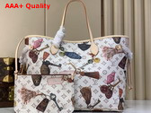 Louis Vuitton Neverfull GM Getaway Linen and Coated Canvas Vibrant Transversal Print M29449 Replica