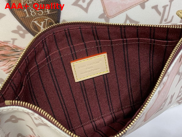 Louis Vuitton Neverfull GM Getaway Linen and Coated Canvas Vibrant Transversal Print M29449 Replica