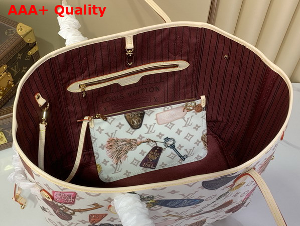 Louis Vuitton Neverfull GM Getaway Linen and Coated Canvas Vibrant Transversal Print M29449 Replica
