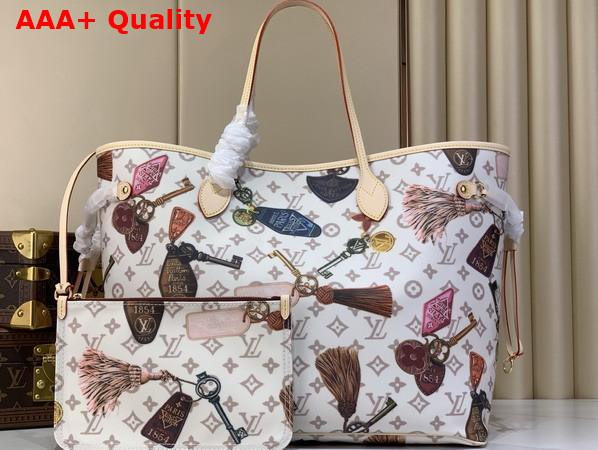 Louis Vuitton Neverfull GM Getaway Linen and Coated Canvas Vibrant Transversal Print M29449 Replica