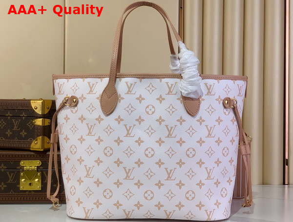 Louis Vuitton Neverfull Inside Out MM Monogram Dune Hazelnut Coated Canvas M25665 Replica