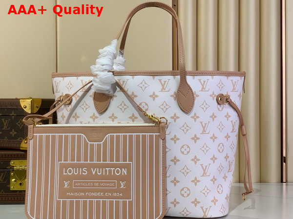 Louis Vuitton Neverfull Inside Out MM Monogram Dune Hazelnut Coated Canvas M25665 Replica