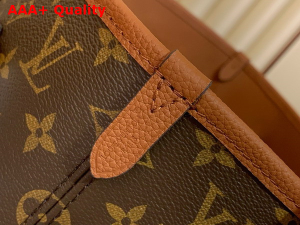 Louis Vuitton Neverfull Inside Out MM Tan Cowhide Leather and Monogram Coated Canvas M12061 Replica