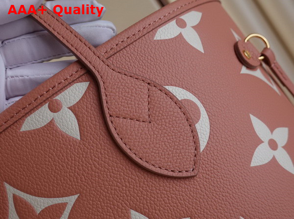 Louis Vuitton Neverfull MM Bicolor Monogram Empreinte Leather Trianon Pink Cream M46329 Replica