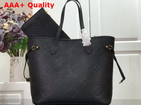 Louis Vuitton Neverfull MM Black Monogram Empreinte Leather M45685 Replica