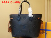 Louis Vuitton Neverfull MM Black Monogram Empreinte Leather M45856 Replica