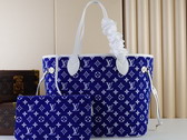 Louis Vuitton Neverfull MM Blue Monogram Jacquard Velvet M46220 Replica