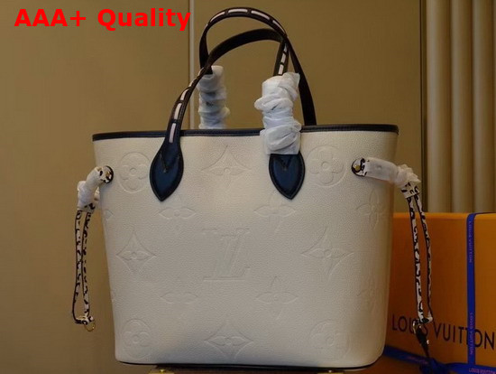 Louis Vuitton Neverfull MM Cream Monogram Empreinte Leather M58525 Replica