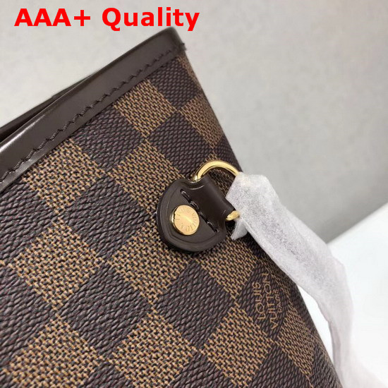 Louis Vuitton Neverfull MM Damier Ebene Canvas Pink Interior Replica