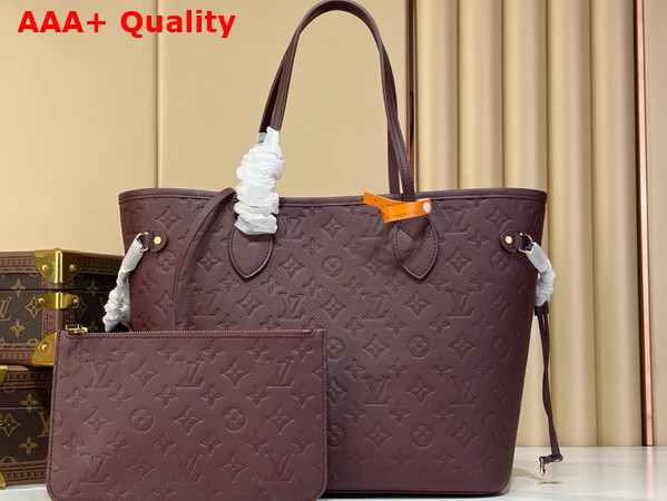 Louis Vuitton Neverfull MM Grenat Monogram Empreinte Leather M2A398 Replica