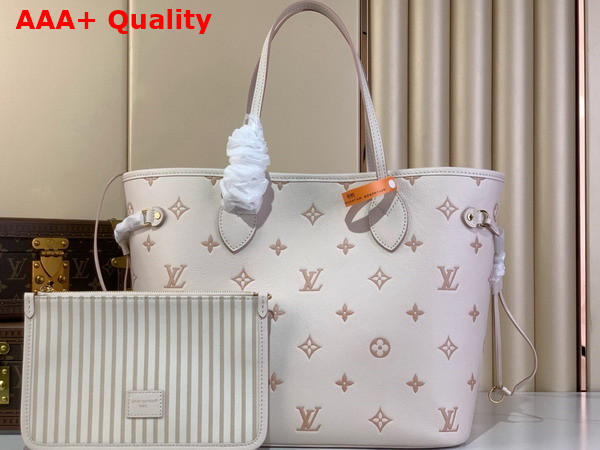 Louis Vuitton Neverfull MM Handbag Eden Debossed Grained Cowhide Leather M14285 Replica
