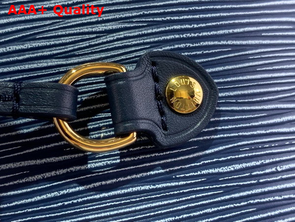 Louis Vuitton Neverfull MM Handbag in Denim Blue Cowhide Leather M14856 Replica