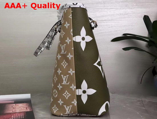 Louis Vuitton Neverfull MM Kaki Monogram Coated Canvas M44568 Replica