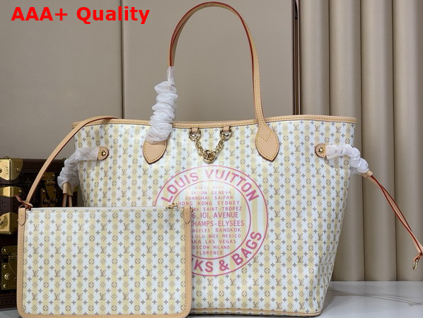 Louis Vuitton Neverfull MM LV Stamp Banane M28457 Replica