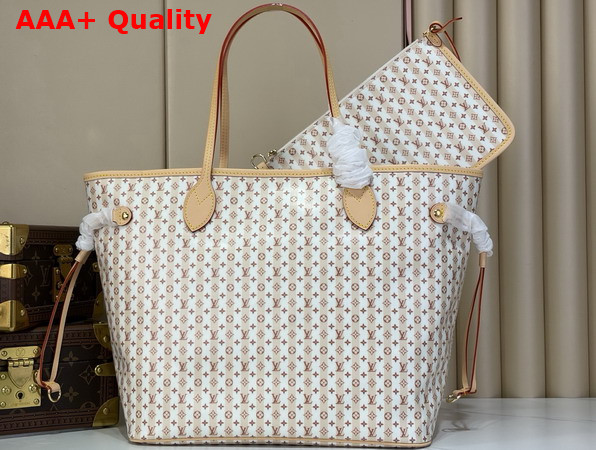 Louis Vuitton Neverfull MM LV Stamp Nude Rose M29483 Replica
