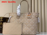 Louis Vuitton Neverfull MM Monogram Empreinte Couture Leather Hazelnut Couture M29486 Replica