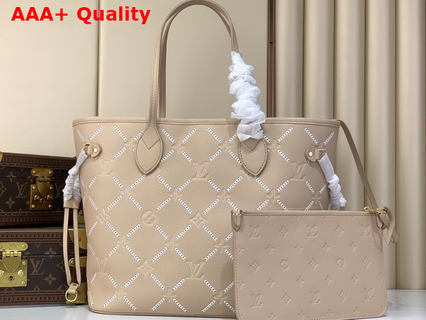 Louis Vuitton Neverfull MM Monogram Empreinte Couture Leather Hazelnut Couture M29486 Replica