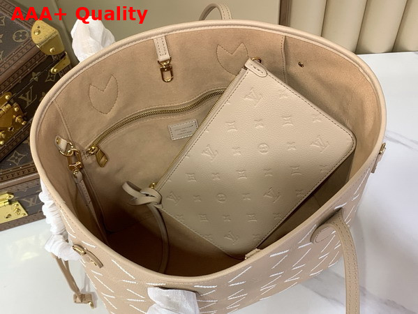 Louis Vuitton Neverfull MM Monogram Empreinte Couture Leather Hazelnut Couture M29486 Replica
