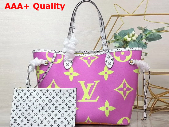 Louis Vuitton Neverfull MM Pink Monogram Canvas M44588 Replica