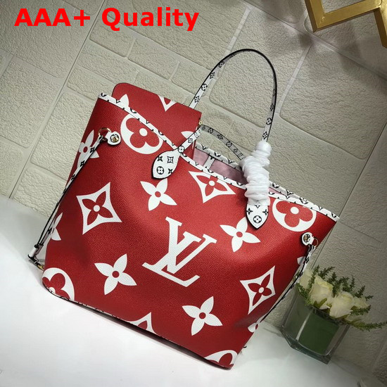 Louis Vuitton Neverfull MM Red Monogram Canvas Replica