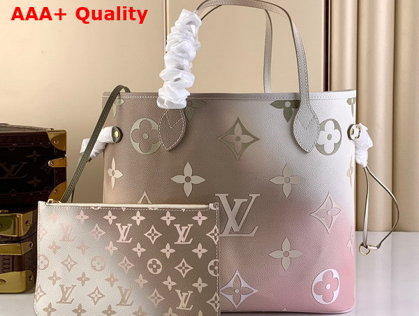 Louis Vuitton Neverfull MM Sunset Kaki Monogram Canvas M59859 Replica