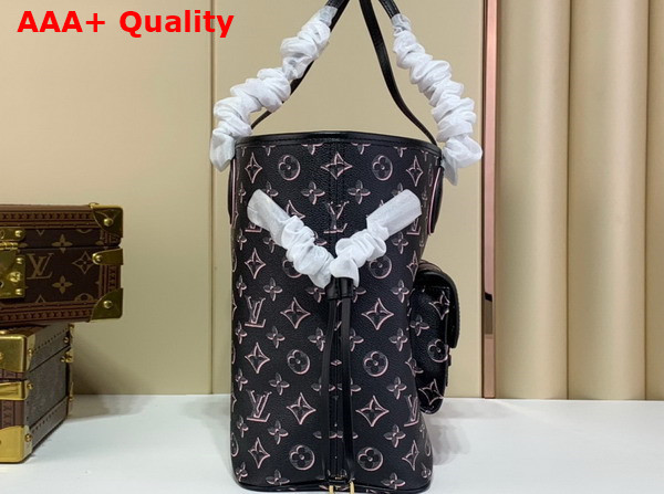 Louis Vuitton Neverfull MM Tote Bag in Black Monogram Coated Canvas M46137 Replica