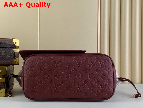 Louis Vuitton Neverfull MM Tote Bag in Burgundy Monogram Empreinte Leather Replica