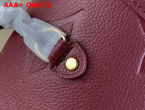Louis Vuitton Neverfull MM Tote Bag in Burgundy Monogram Empreinte Leather Replica
