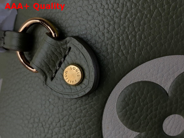 Louis Vuitton Neverfull MM Tote Bag in Khaki Monogram Empreinte Leather Replica
