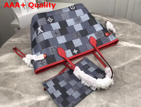 Louis Vuitton Neverfull MM Tote Bag in Maxi Damier Graphite Canvas Replica