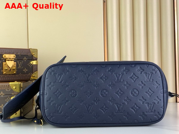 Louis Vuitton Neverfull MM Tote Bag in Navy Blue Monogram Empreinte Leather M47143 Replica