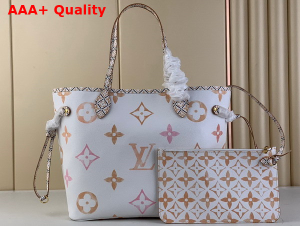 Louis Vuitton Neverfull MM Tote in Beige Monogram Coated Canvas M22978 Replica