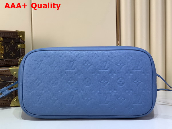 Louis Vuitton Neverfull MM Tote in Blue Jean Monogram Empreinte Leather M27358 Replica