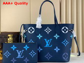 Louis Vuitton Neverfull MM Tote in Gradient Blue Monogram Empreinte Embossed Cowhide Leather M46514 Replica