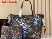 Louis Vuitton Neverfull MM Tote in Monogram Canvas Defined by its Vibrant Floral Pattern M28918 Replica