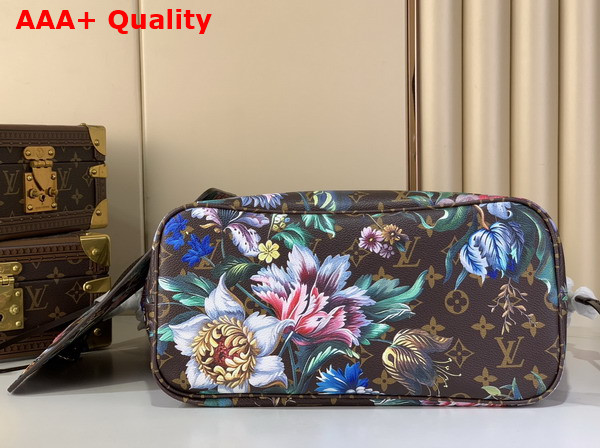 Louis Vuitton Neverfull MM Tote in Monogram Canvas Defined by its Vibrant Floral Pattern M28918 Replica