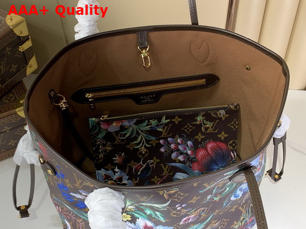 Louis Vuitton Neverfull MM Tote in Monogram Canvas Defined by its Vibrant Floral Pattern M28918 Replica