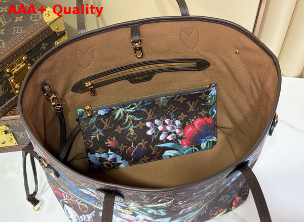 Louis Vuitton Neverfull MM Tote in Monogram Canvas Defined by its Vibrant Floral Pattern M28918 Replica