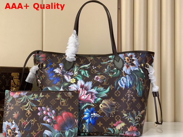 Louis Vuitton Neverfull MM Tote in Monogram Canvas Defined by its Vibrant Floral Pattern M28918 Replica
