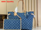 Louis Vuitton Neverfull MM Tote in Monogram Denim Denim Blue M13192 Replica