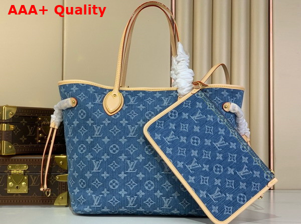 Louis Vuitton Neverfull MM Tote in Monogram Denim Denim Blue M13192 Replica